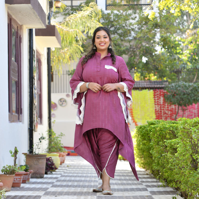 Glamorous Dahlia Dhoti Set