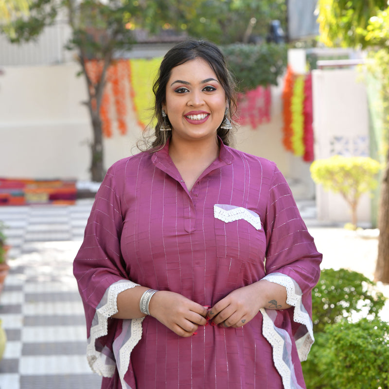 Glamorous Dahlia Dhoti Set