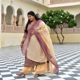 Dusky Rosegold Chinon Kurta