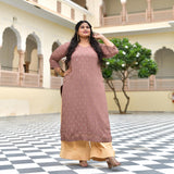 Dusky Rosegold Chinon Kurta