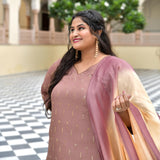 Dusky Rosegold Chinon Kurta