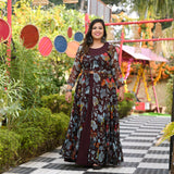 English Walnut Floral Passion Cape Set