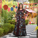 English Walnut Floral Passion Cape Set