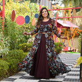 English Walnut Floral Passion Cape Set