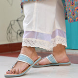 Firewheel Wide-legged Chikan Lace Pants