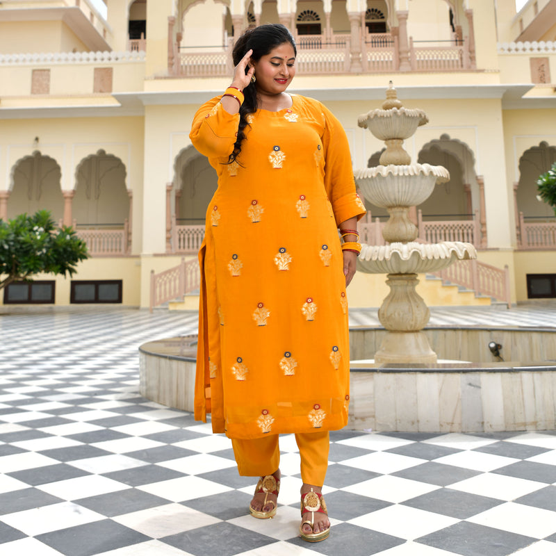 Gold Drop Banarasi Pure Georgette Suit Set