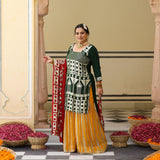 Sage Sparkle Tikadi Work Pure Georgette Sharara Set