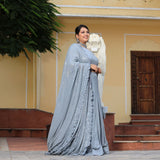 Mystical Grey Sequin Embroidered Lehenga Set