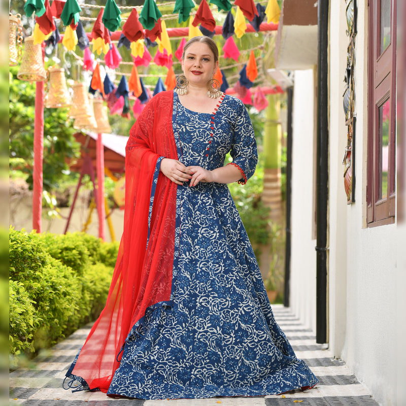Blessings Of Indigo Anarkali Dress