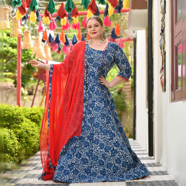 Blessings Of Indigo Anarkali Dress
