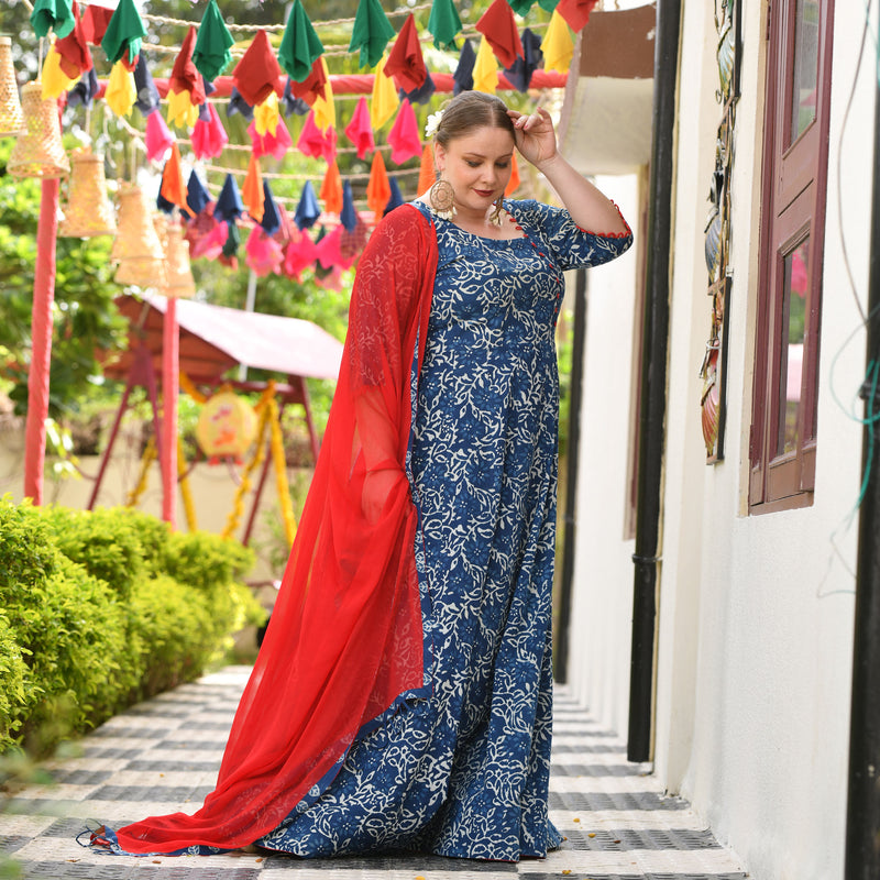 Blessings Of Indigo Anarkali Dress