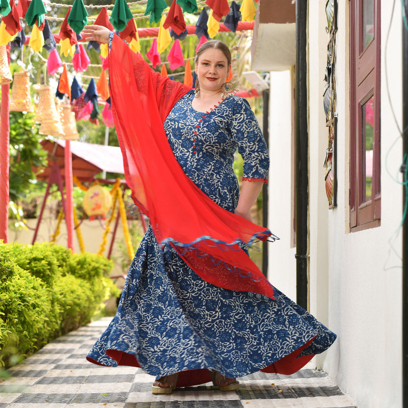 Blessings Of Indigo Anarkali Dress