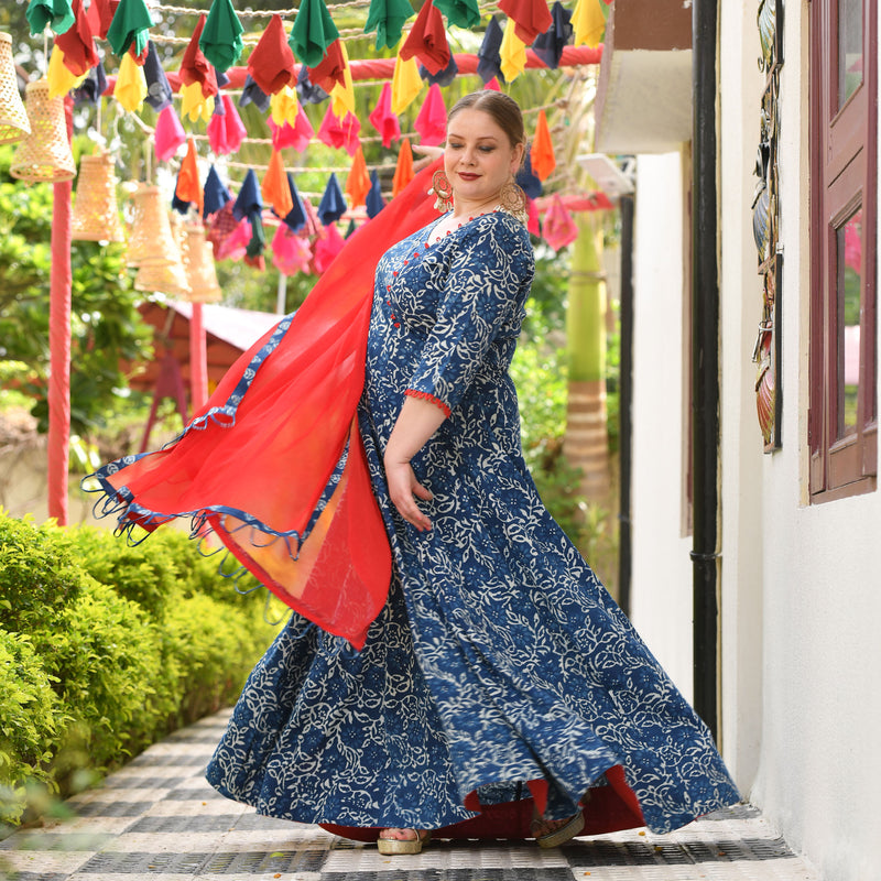 Blessings Of Indigo Anarkali Dress