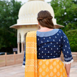 Indigo Katha Embroidered Blouse