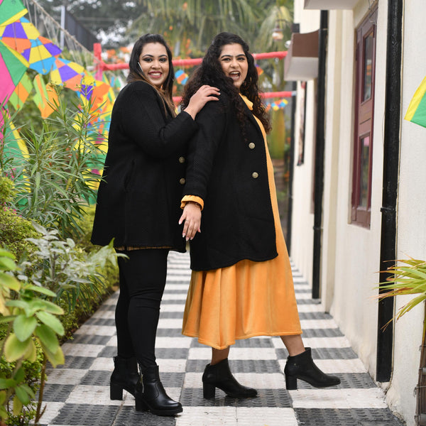 Black Jaguar Woollen Coat
