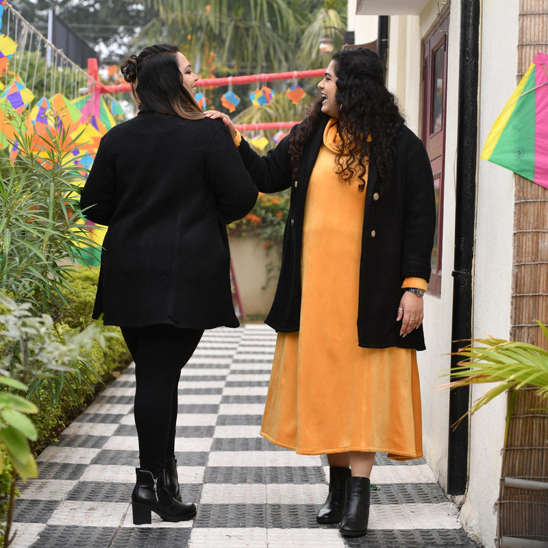 Black Jaguar Woollen Coat