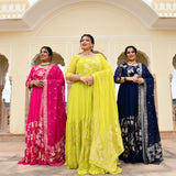 Blue Zodiac Banarasi Anarkali Dress