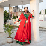 Laal Ishq Bandhani Cape Set