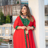Laal Ishq Bandhani Cape Set