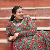 Gulmohar Slit Anarkali with Skirt Set