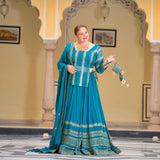 Mayura Blue Sequin Embroidered Lehenga  Set