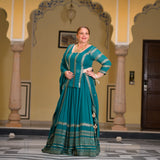 Mayura Blue Sequin Embroidered Lehenga  Set