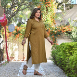 Pickled Olive Rayon Kurta