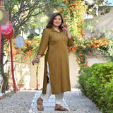 Pickled Olive Rayon Kurta