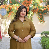 Pickled Olive Rayon Kurta