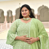 Moon Mist Chikankari Lehenga Set