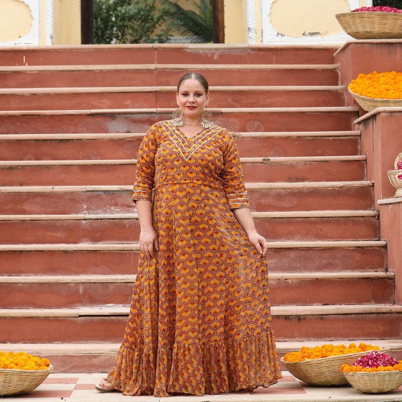 Khet Mai Sarso Anarkali Dress