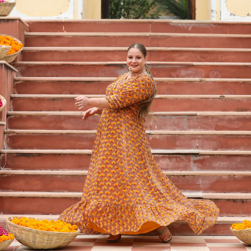 Khet Mai Sarso Anarkali Dress