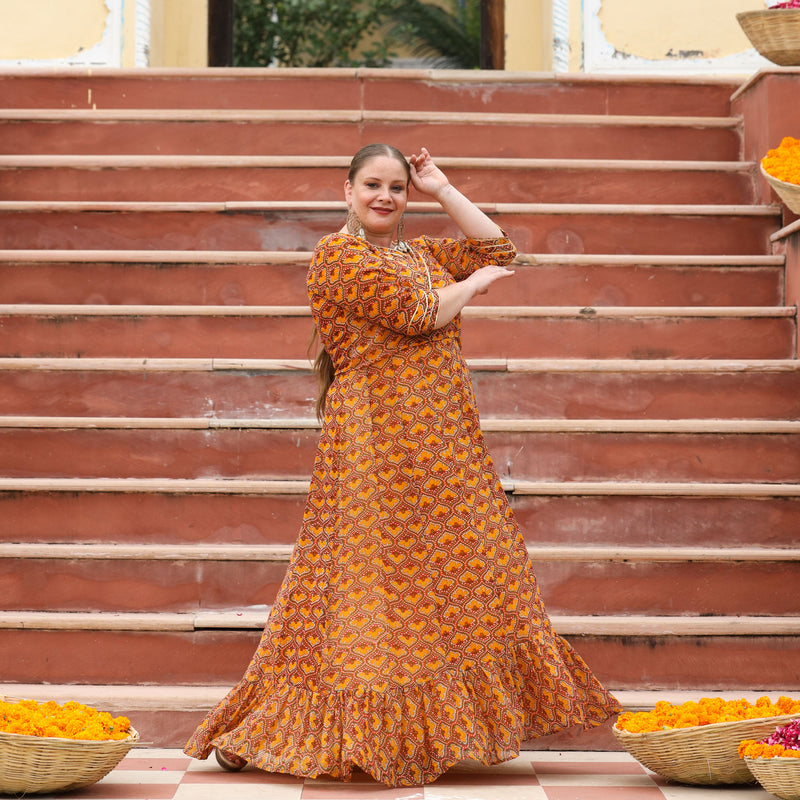 Khet Mai Sarso Anarkali Dress