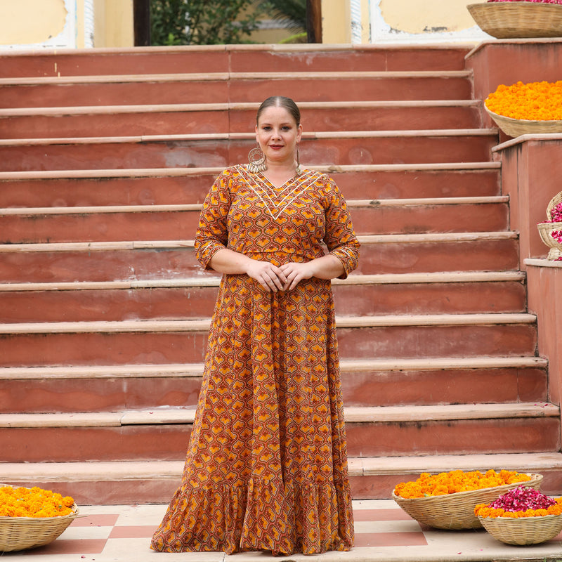Khet Mai Sarso Anarkali Dress