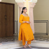Sunrise Blossom Gota Patti Handwork Pure Georgette Kurta