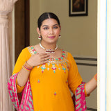 Sunrise Blossom Gota Patti Handwork Pure Georgette Kurta