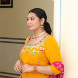 Sunrise Blossom Gota Patti Handwork Pure Georgette Kurta
