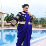 Ocean And The Golden Waves Banarasi Blouse