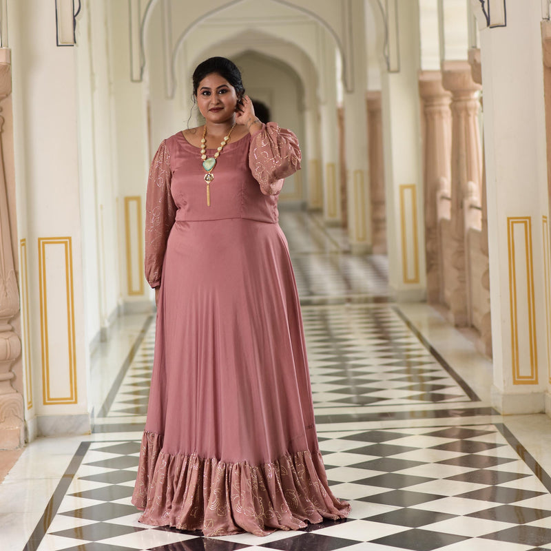 Old Rose Chinon Cocktail Dress