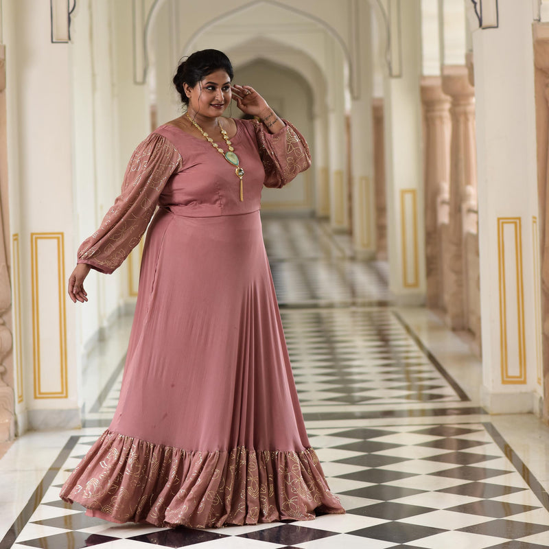 Old Rose Chinon Cocktail Dress