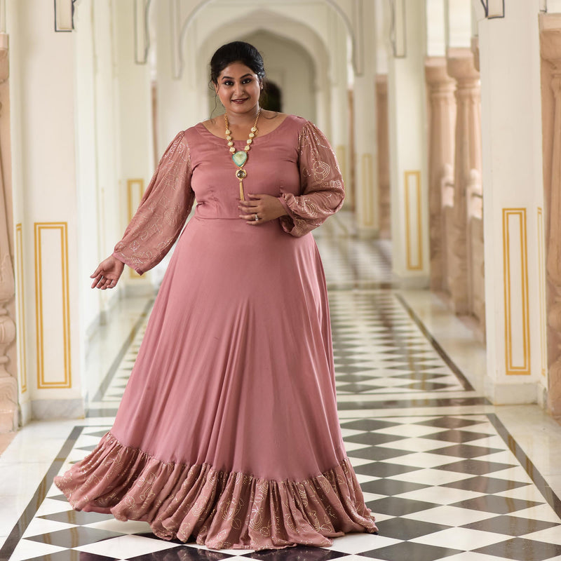 Old Rose Chinon Cocktail Dress
