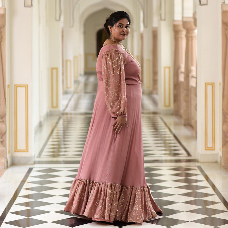 Old Rose Chinon Cocktail Dress