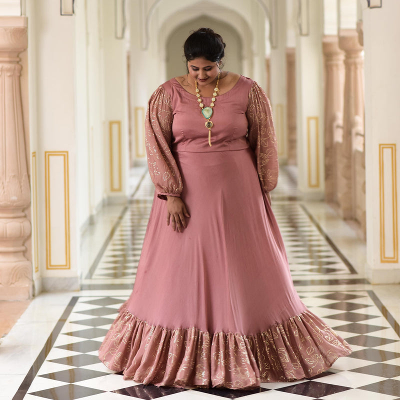 Old Rose Chinon Cocktail Dress