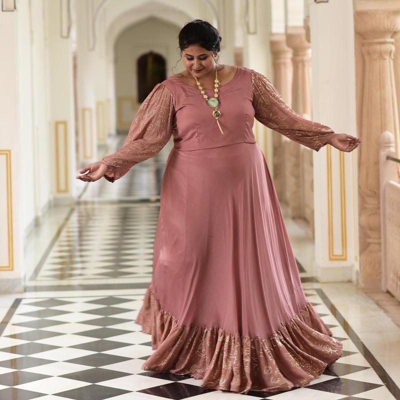 Old Rose Chinon Cocktail Dress