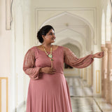 Old Rose Chinon Cocktail Dress