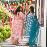Bed of Lotus Floral Chikan Laced Kurta