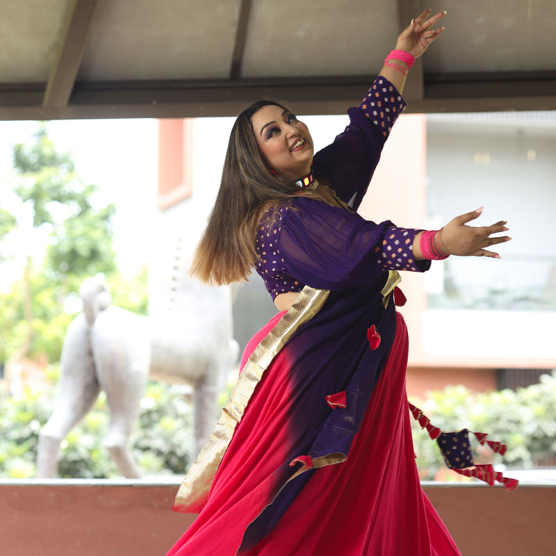 Pankhuri Pink And Purple Lehenga Set