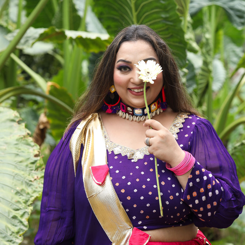 Pankhuri Pink And Purple Lehenga Set