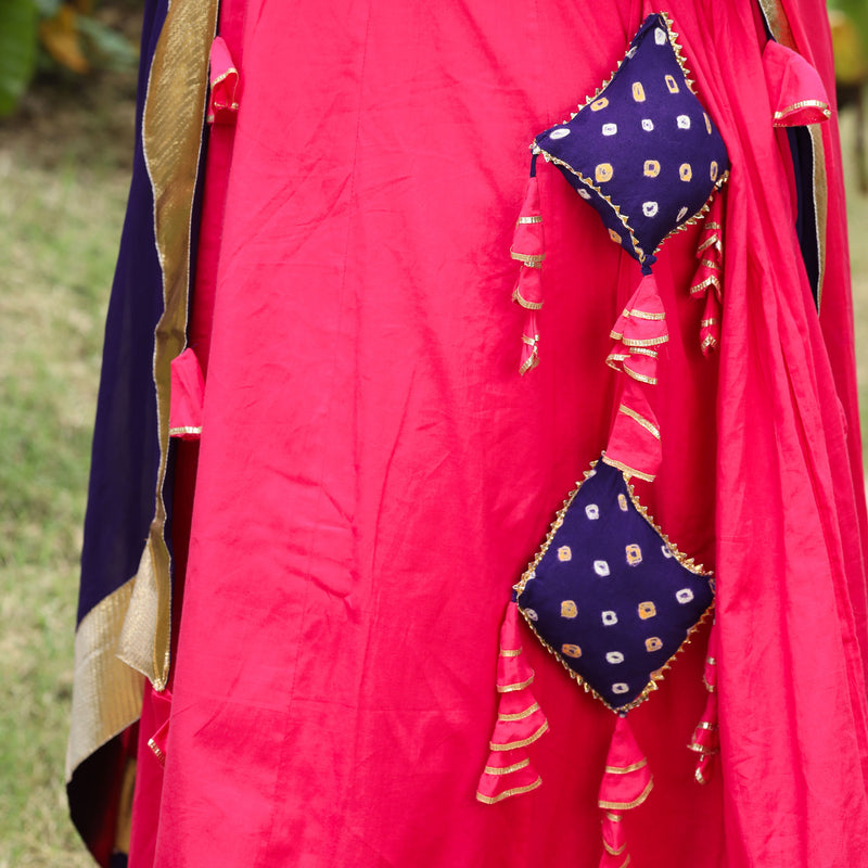 Pankhuri Pink And Purple Lehenga Set