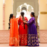 Scarlet Sage Banarasi Anarkali Dress